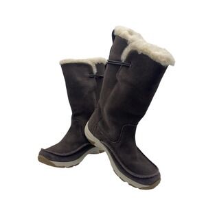 Merrell Dark Brown Winter Boots with Soft Cream Interior